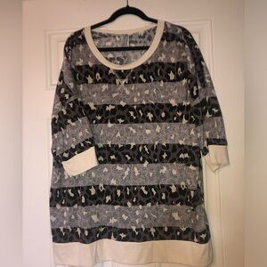 NWOT boutique honey me animal print patterned lightweight top sz 3x xxxl curvy